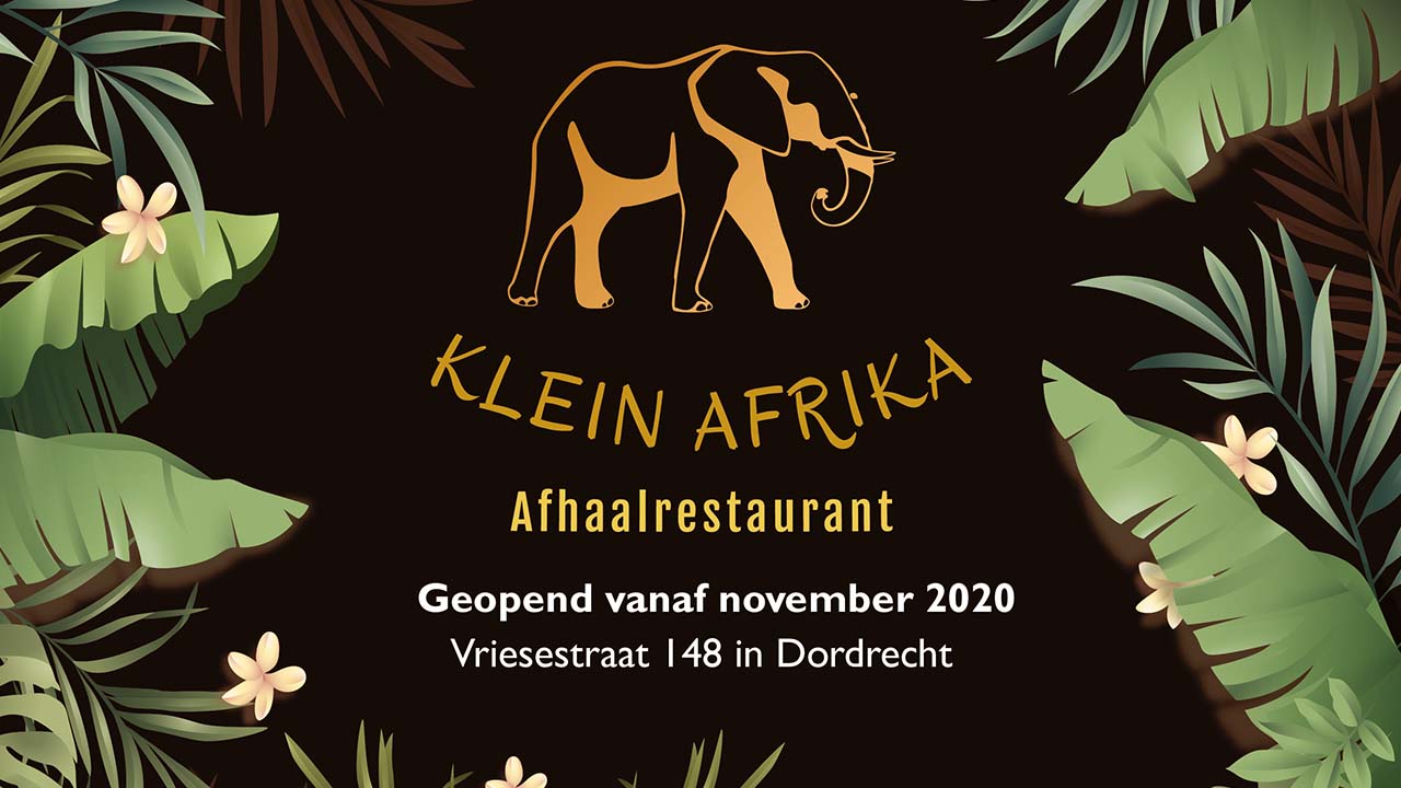 Flyer design I made for the takeaway restaurant Klein-Afrika