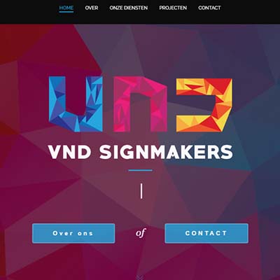 Screenshot from the new VND Signmakers website